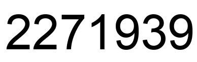 Number 2271939 black image