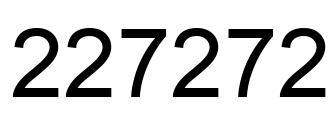 Number 227272 black image