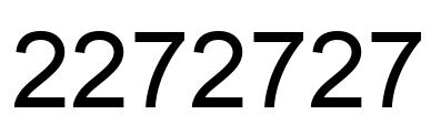 Number 2272727 black image