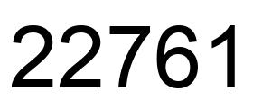 Number 22761 black image
