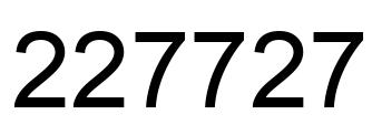 Número 227727 imagen negro