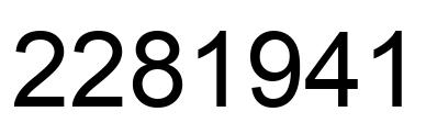 Number 2281941 black image