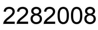 Number 2282008 black image