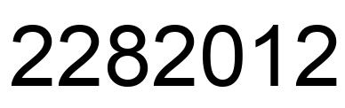 Number 2282012 black image