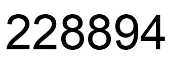 Number 228894 black image