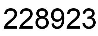 Número 228923 imagen negro