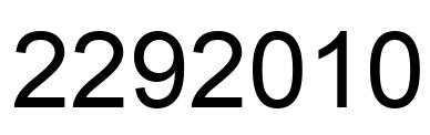 Number 2292010 black image