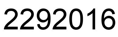 Number 2292016 black image