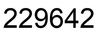 Número 229642 imagen negro
