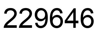 Number 229646 black image