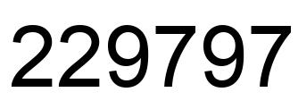 Number 229797 black image