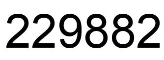 Número 229882 imagen negro