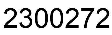 Número 2300272 imagen negro