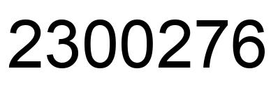 Número 2300276 imagen negro