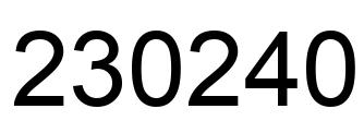 Number 230240 black image