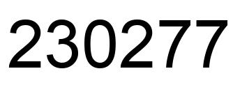 Number 230277 black image