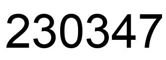 Number 230347 black image
