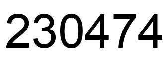 Número 230474 imagen negro
