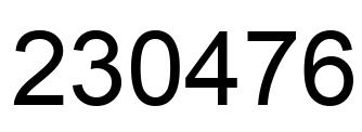 Número 230476 imagen negro
