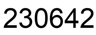 Number 230642 black image