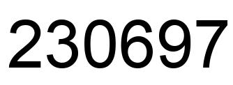Number 230697 black image