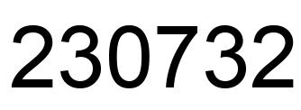 Number 230732 black image