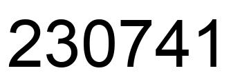 Number 230741 black image