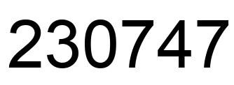 Number 230747 black image