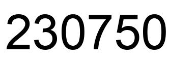 Number 230750 black image