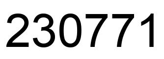 Number 230771 black image