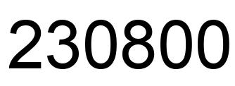 Número 230800 imagen negro