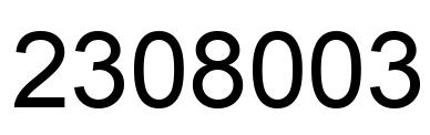 Número 2308003 imagen negro