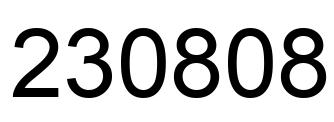 Número 230808 imagen negro