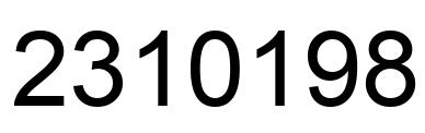Number 2310198 black image