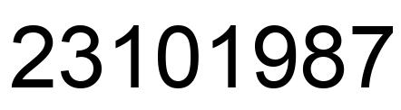 Número 23101987 imagen negro