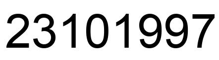 Número 23101997 imagen negro