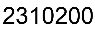 Number 2310200 black image
