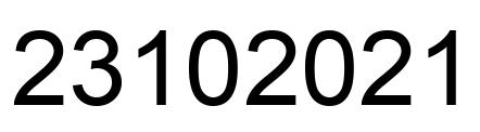 Number 23102021 black image