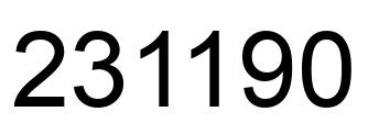 Number 231190 black image