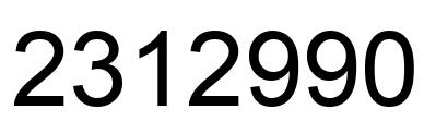 Number 2312990 black image