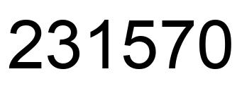 Number 231570 black image
