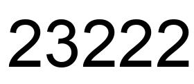 Number 23222 black image