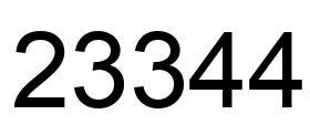Number 23344 black image