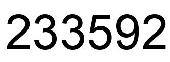 Número 233592 imagen negro