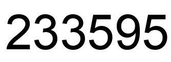 Número 233595 imagen negro
