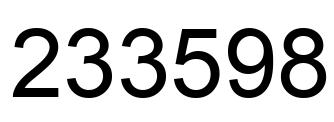 Número 233598 imagen negro