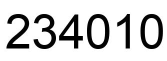 Número 234010 imagen negro