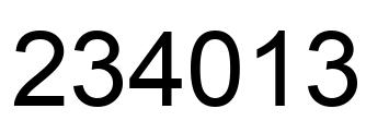 Número 234013 imagen negro