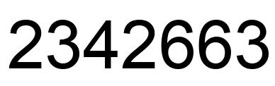 Number 2342663 black image