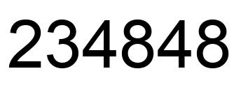 Number 234848 black image